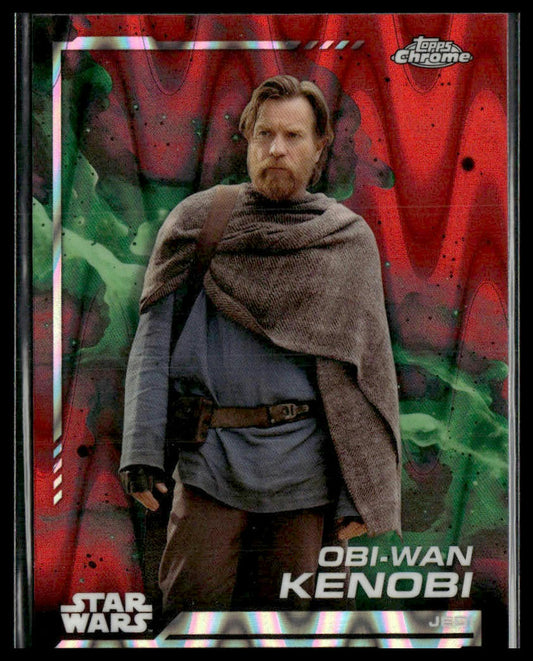 Obi-Wan Kenobi #67 2024 Topps Chrome Star Wars Red Blaster Raywave Refractor