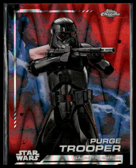 Purge Trooper #82 2024 Topps Chrome Star Wars Red Blaster Raywave Refractor