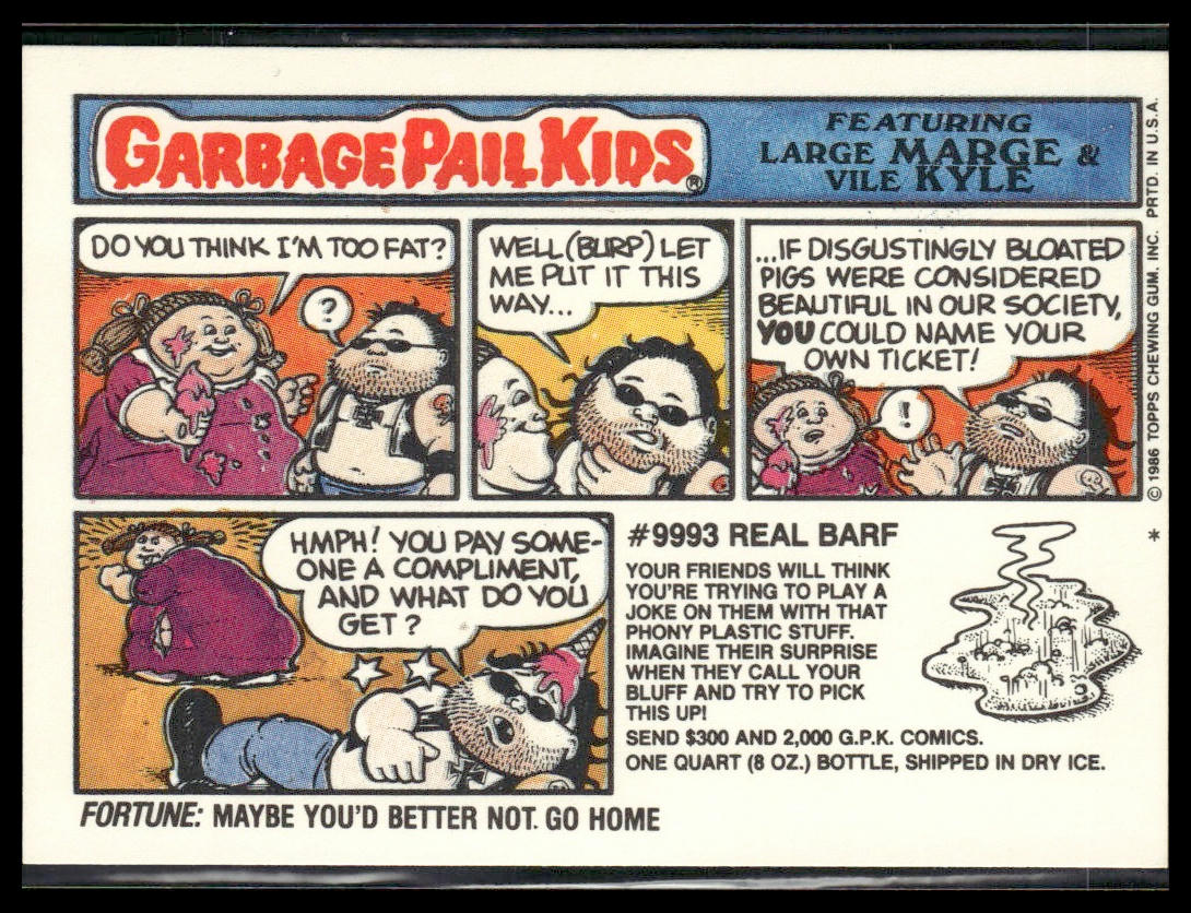 Monte Zuma #224a Topps 1986 Topps Garbage Pail Kids Series 6