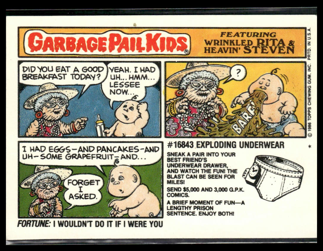 Tom Thumb #218a Topps 1986 Topps Garbage Pail Kids Series 6