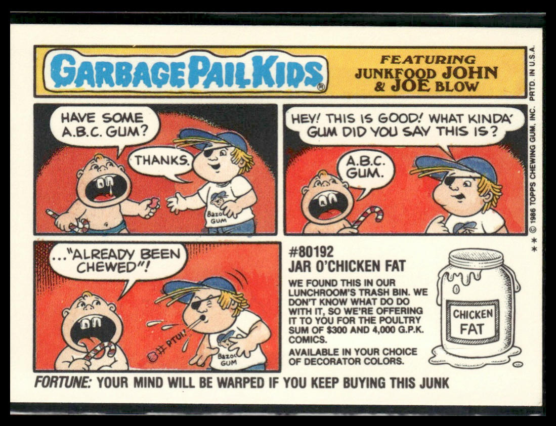Rose Dispose #217b Topps 1986 Topps Garbage Pail Kids Series 6
