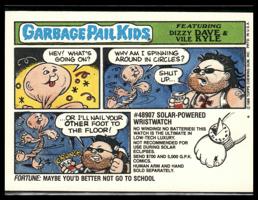 Upliftin' Clifton #212a Topps 1986 Topps Garbage Pail Kids Series 6