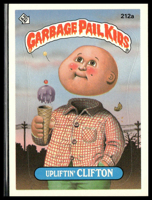 Upliftin' Clifton #212a Topps 1986 Topps Garbage Pail Kids Series 6
