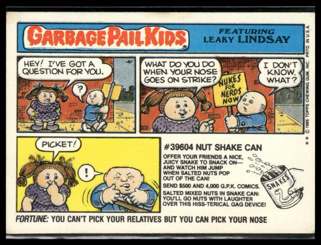 Coy Roy #211b Topps 1986 Topps Garbage Pail Kids Series 6