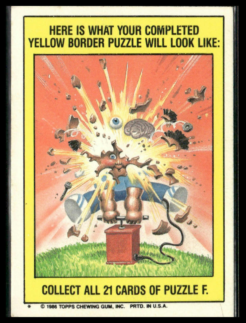 Over Flo #207a Topps 1986 Topps Garbage Pail Kids Series 6