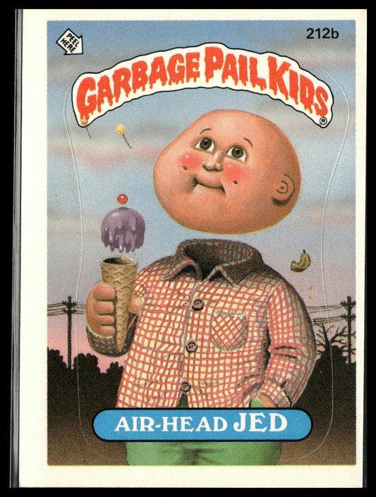 Air-Head Jed #212b Topps 1986 Topps Garbage Pail Kids Series 6