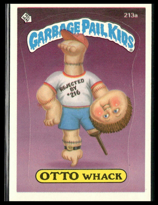 Otto Whack #213a Topps 1986 Topps Garbage Pail Kids Series 6