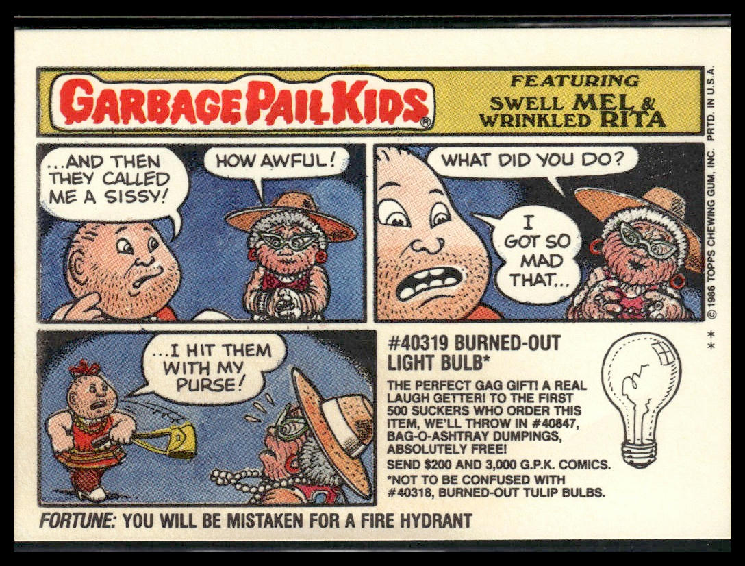 Pressed Preston #219b Topps 1986 Topps Garbage Pail Kids Series 6