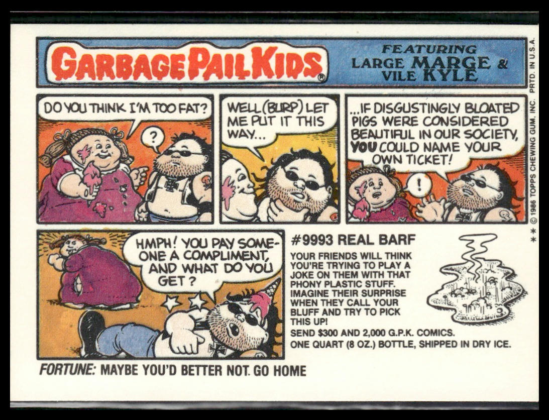 Pagan Megan #224b Topps 1986 Topps Garbage Pail Kids Series 6