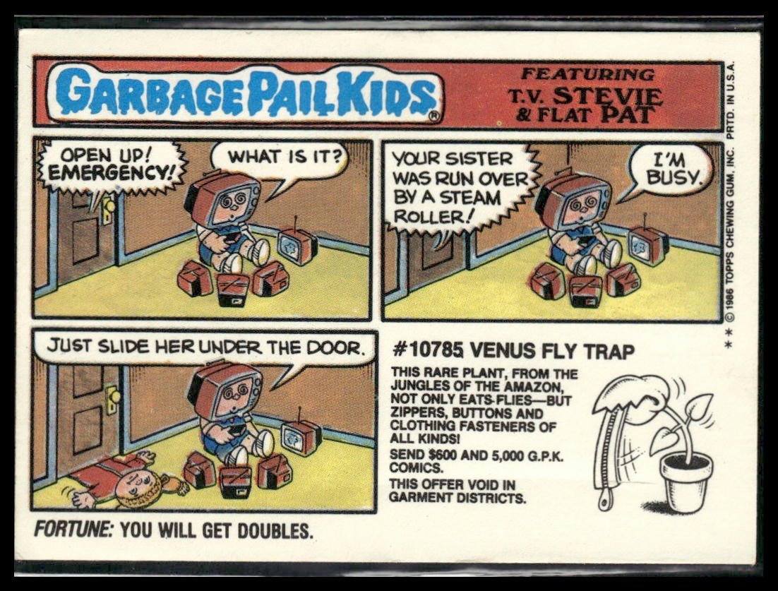Lily Popped #223b Topps 1986 Topps Garbage Pail Kids Series 6