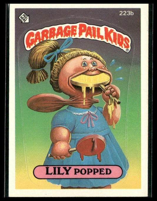 Lily Popped #223b Topps 1986 Topps Garbage Pail Kids Series 6