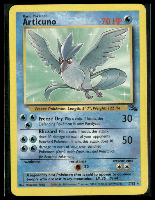 Articun #17/62 Non-Holo Fossil MP