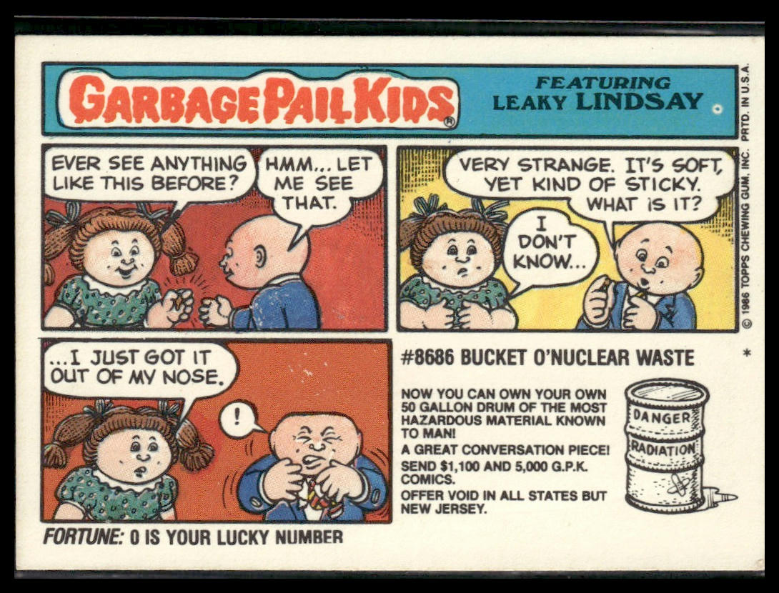 Jerry Atric #239a 1986 Topps Garbage Pail Kids Series 6