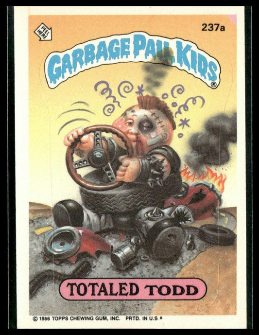 Totaled Todd #237a 1986 Topps Garbage Pail Kids Series 6