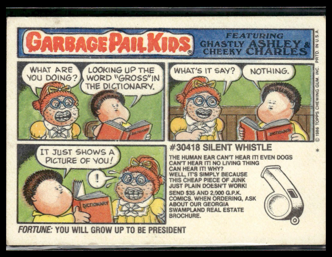 Manuel Labor #230a 1986 Topps Garbage Pail Kids Series 6