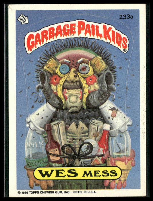 Wes Mess #233a 1986 Topps Garbage Pail Kids Series 6