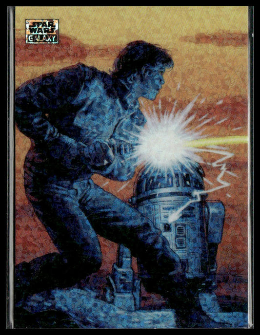Luke Skywalker & R2-D2 #50 2024 Topps Chrome Star Wars Galaxy Mini Diamond Rfctr