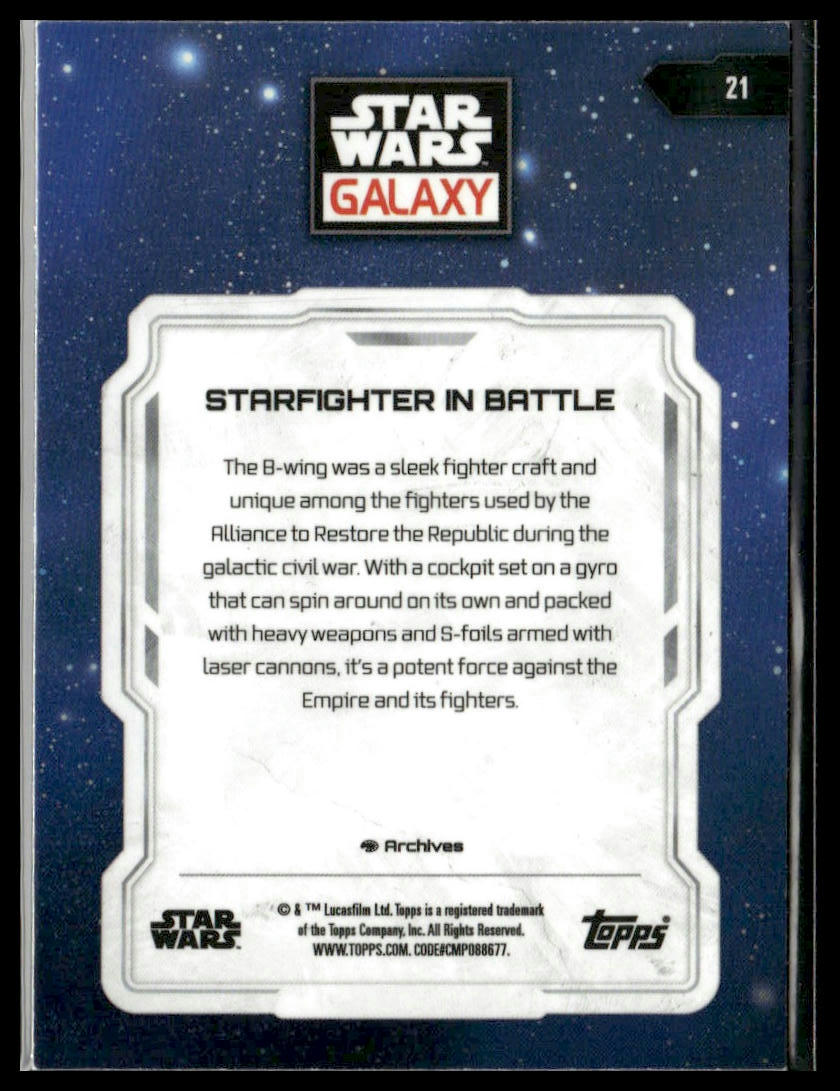 Starfighter in Battle #21 2024 Topps Chrome Star Wars Galaxy