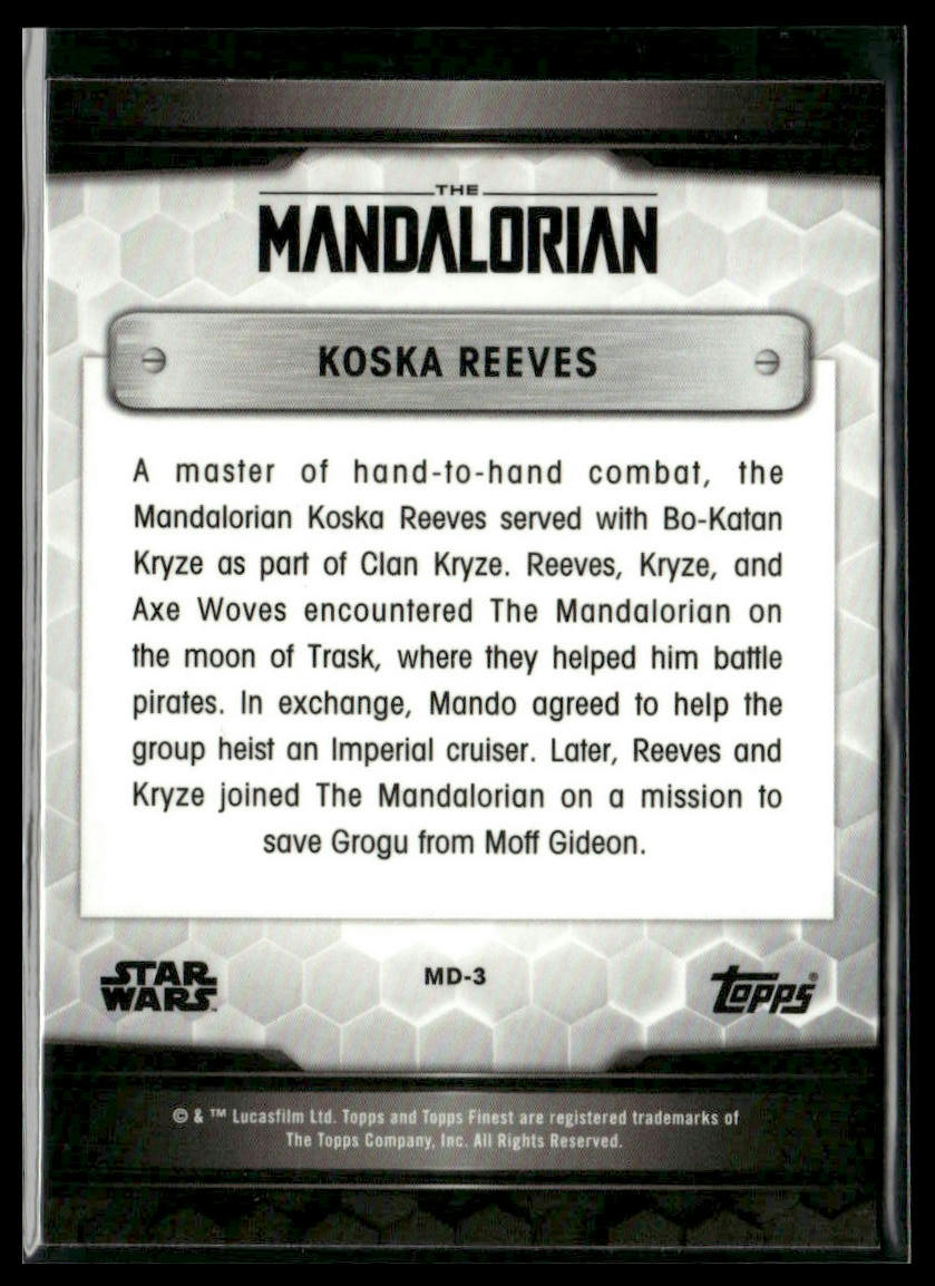 Koska Reeves #MD-3 2022 Topps Finest Star Wars The Mandalorian