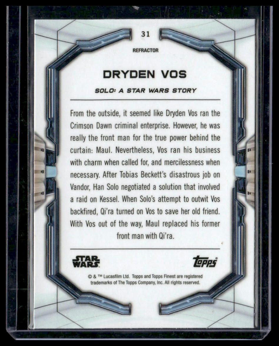 Dryden Vos #31 2022 Topps Finest Star Wars Refractor