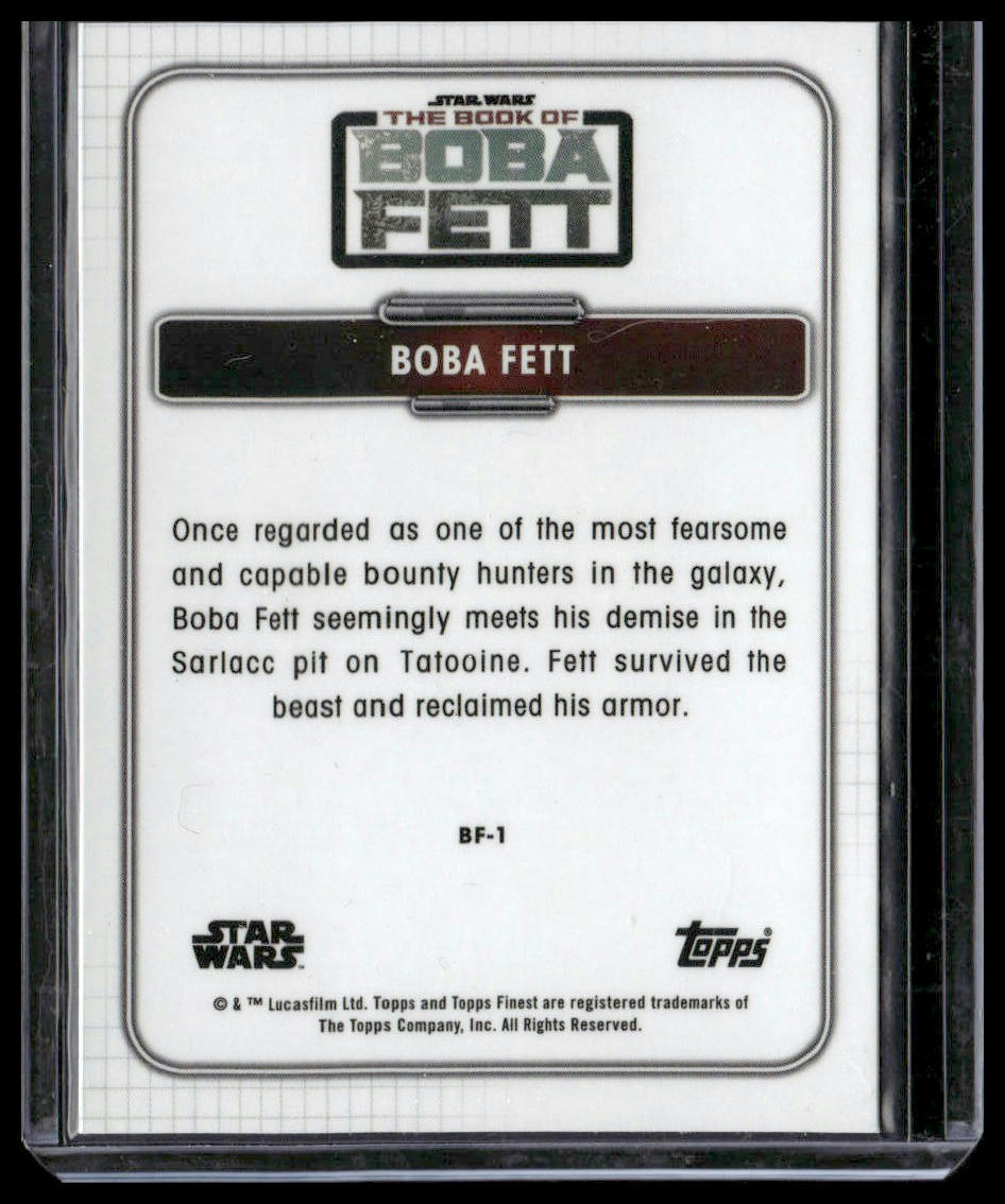 Boba Fett #BF-1 2022 Topps Finest Star Wars The Book of Boba Fett