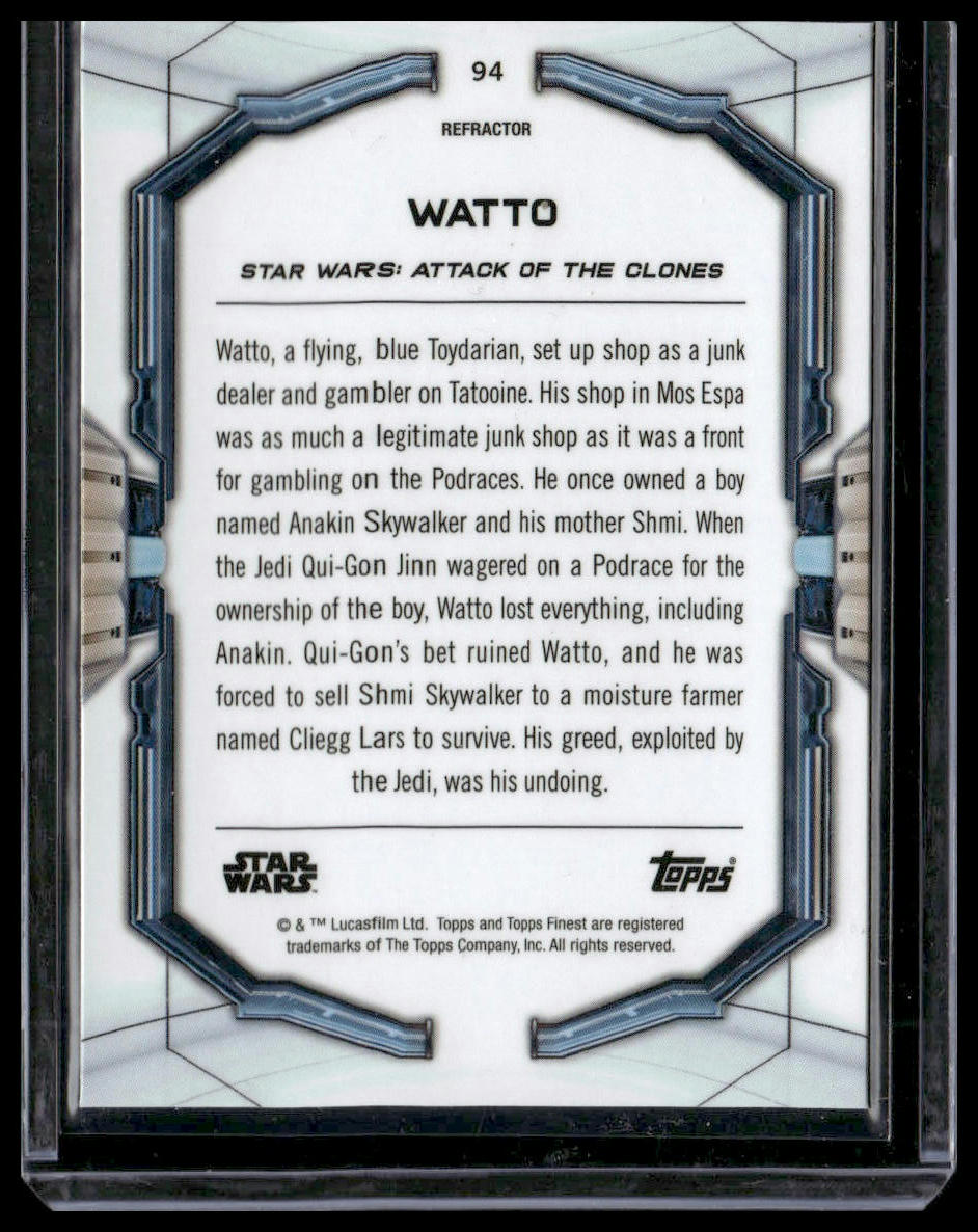 Watto #94 2022 Topps Finest Star Wars Refractor