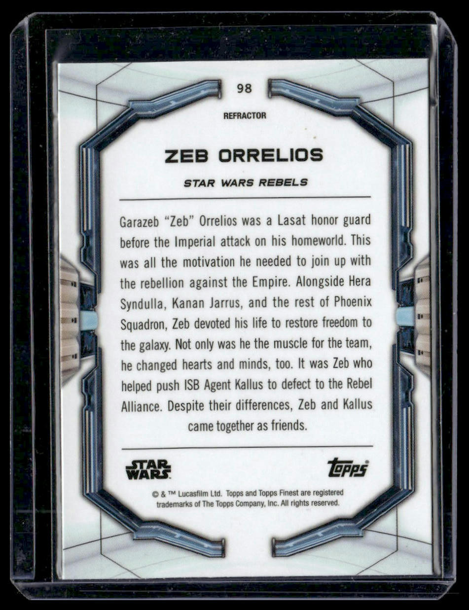 Zeb Orrelios #98 2022 Topps Finest Star Wars Refractor