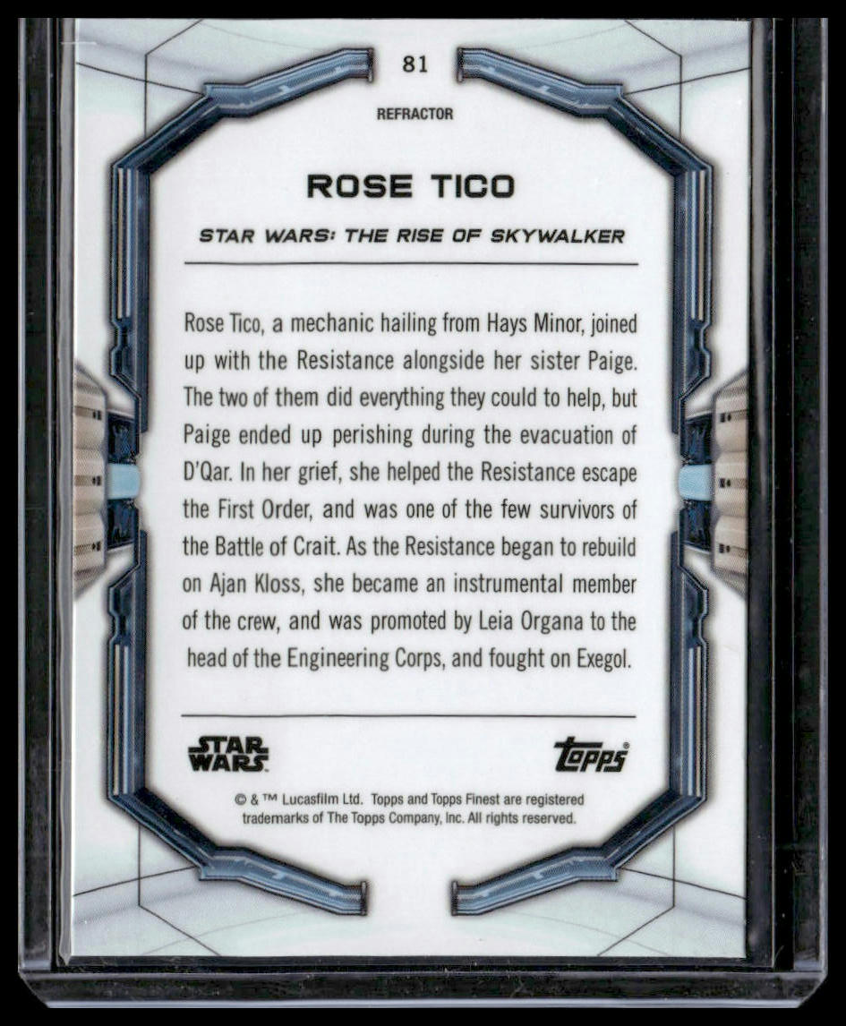 Rose Tico #81 2022 Topps Finest Star Wars Refractor