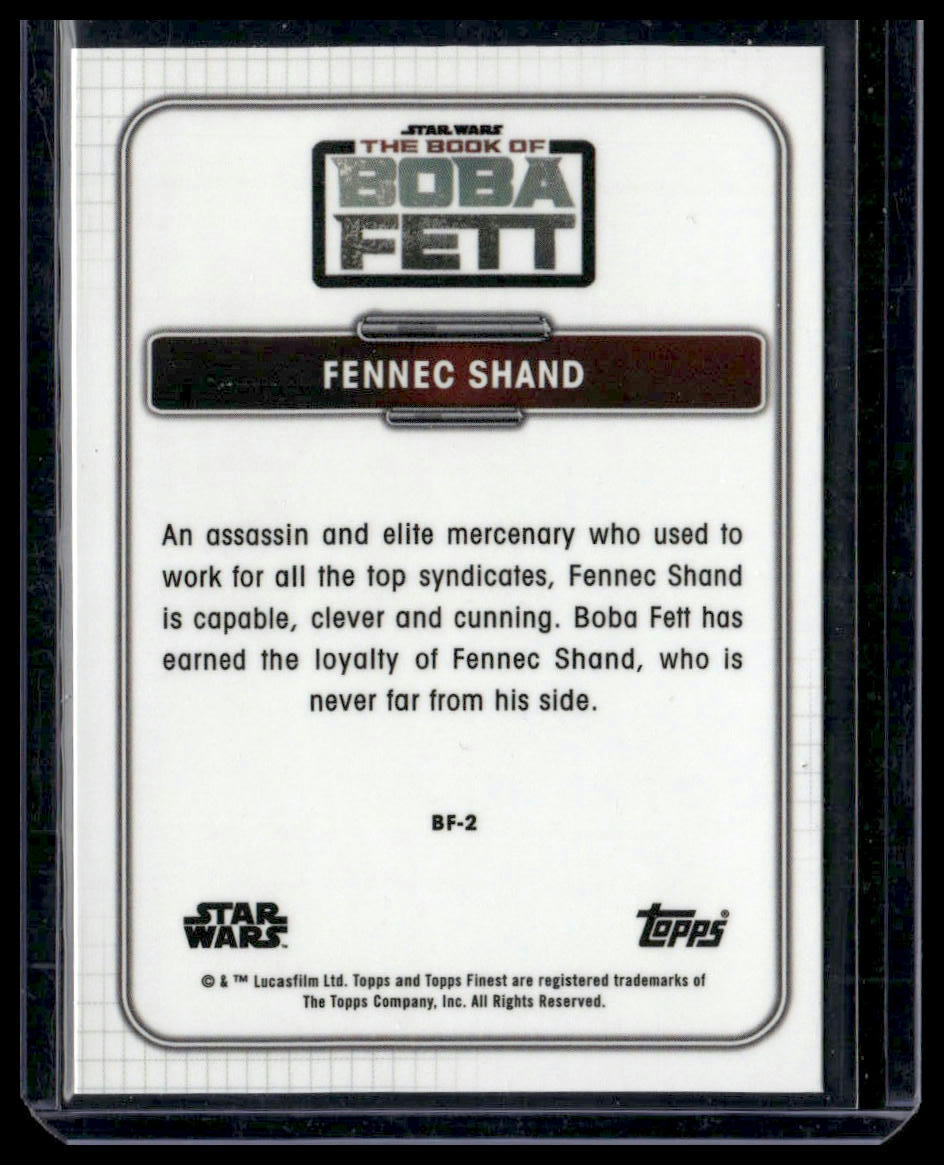 Fennec Shand #BF-2 2022 Topps Finest Star Wars The Book of Boba Fett
