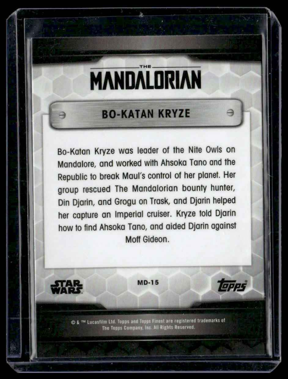 Bo-Katan Kryze #MD-15 2022 Topps Finest Star Wars The Mandalorian