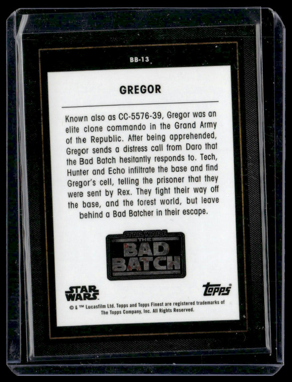 Gregor #BB-13 2022 Topps Finest Star Wars The Bad Batch