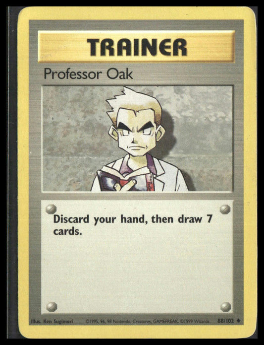 Professor Oak #088/102 Base Set MP