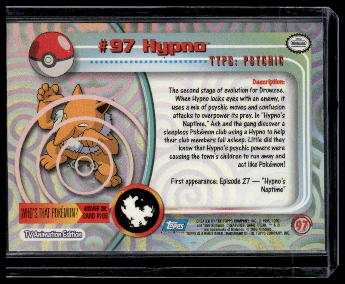 Hypno #97 Topps TV Animation Edition NM