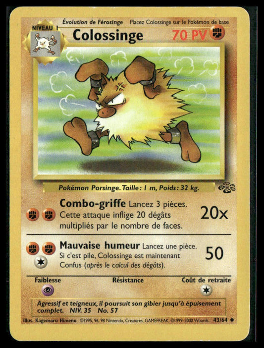 Primeape #43/64 French 1999-2000 Unlimited Jungle LP