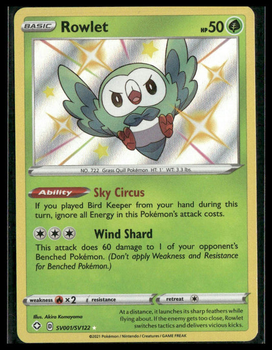 Rowlet #SV001/SV122 Shining Fates: Shiny Vault VLP