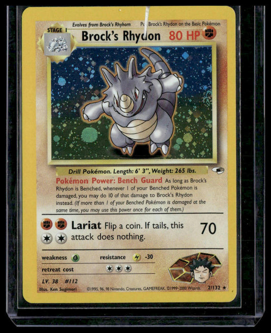 Brock's Rhydon #002/132 Gym Heroes MP (DMG)