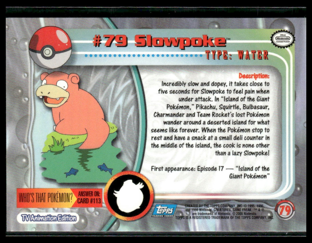 Slowpoke #79 2000 Topps TV VLP