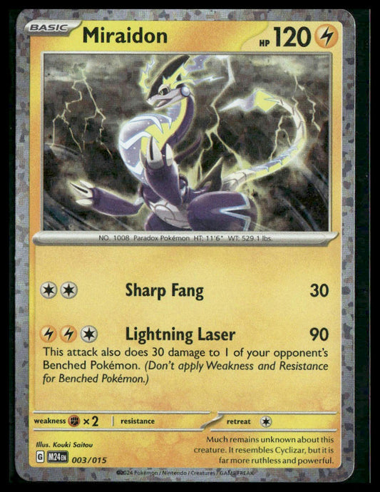 Miraidon #003/015 Holo McDonald's Promos 2024 VLP