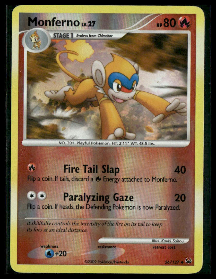 Monferno #56/127 Reverse Holo Platinum LP