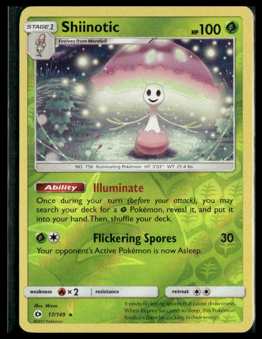 Shiinotic #17/149 Reverse Holo SM Base Set LP