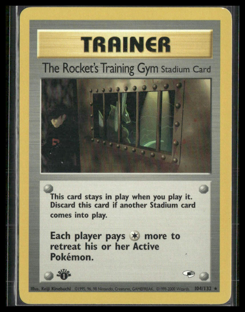 The Rocket's Training Gym #104/132 1st Edition Gym Heroes LP