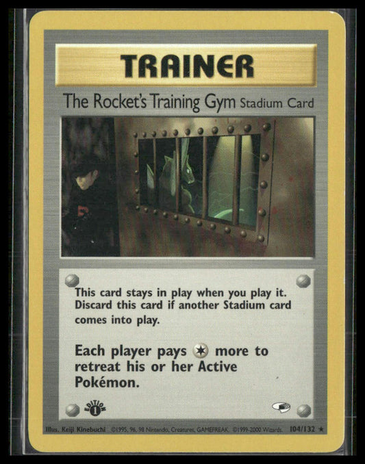 The Rocket's Training Gym #104/132 1st Edition Gym Heroes LP