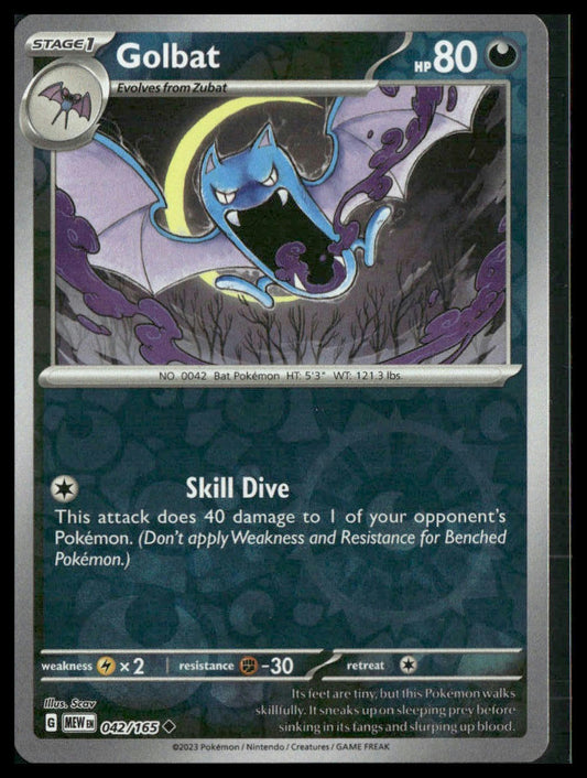 Golbat #042/165 Reverse Holo Scarlet & Violet 151 NM