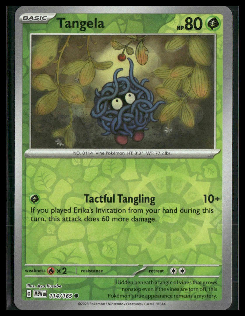 Tangela #114/165 Reverse Holo Scarlet & Violet 151 NM