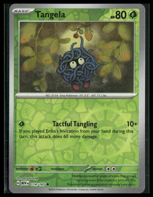 Tangela #114/165 Reverse Holo Scarlet & Violet 151 NM
