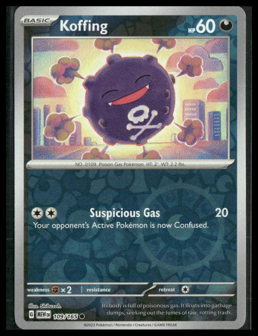 Koffing #109/165 Reverse Holo Scarlet & Violet 151 NM
