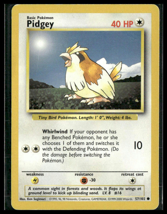 Pidgey #057/102 Base Set MP