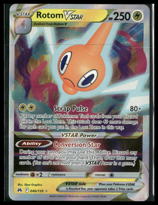 Rotom VSTAR #046/159 Crown Zenith NM