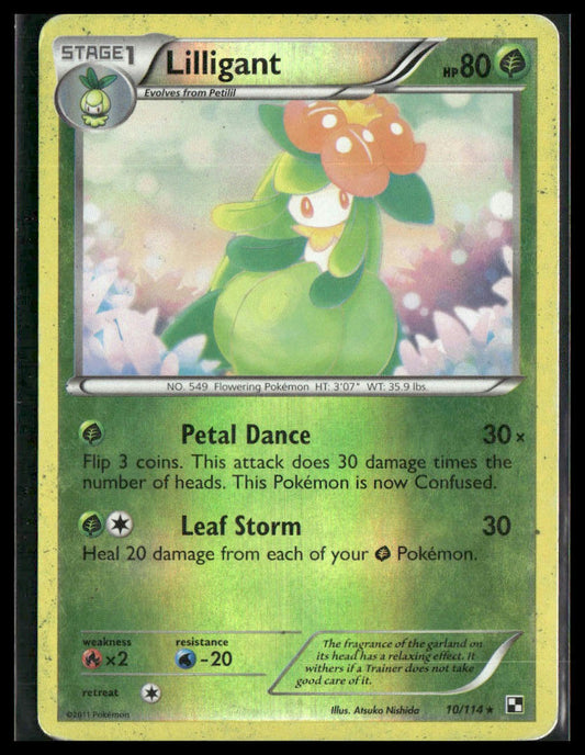 Lilligant #10/114 Reverse Holo Black and White HP