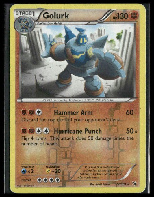 Golurk #72/101 Reverse Holo Noble Victories MP